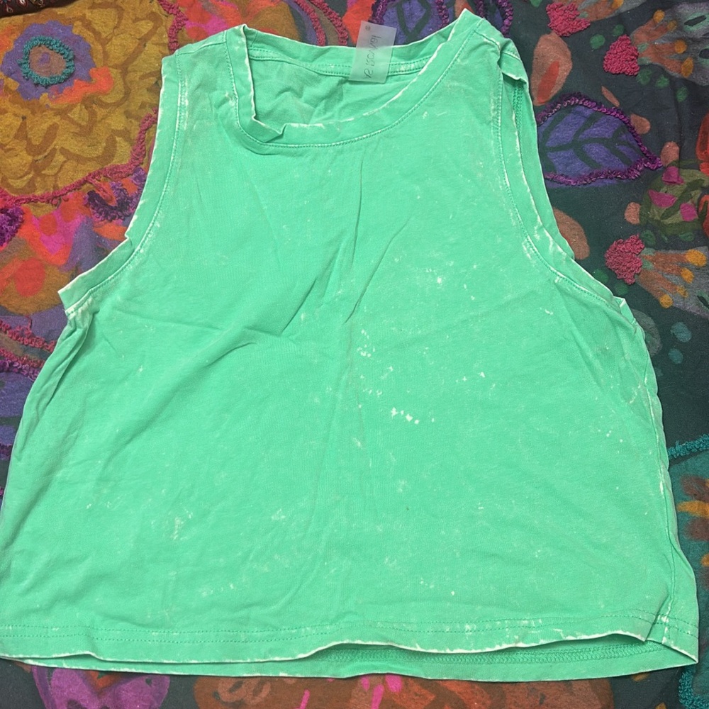 Altar'd State Sleeveless Aqua Muscle Tee